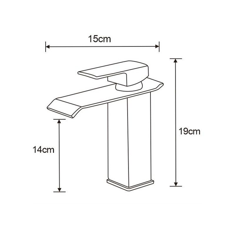 Bateria umywalkowa Mexen Apus czarna 19x14 cm 1 szt.