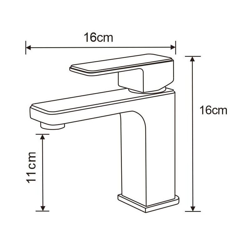 Bateria umywalkowa Mexen Cetus złoty 16x16 cm 1 szt.