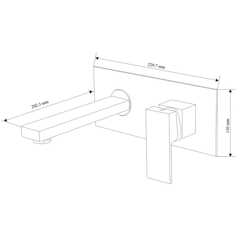 Bateria umywalkowa Mexen Cube chrom 11x20,2 cm 1 szt.