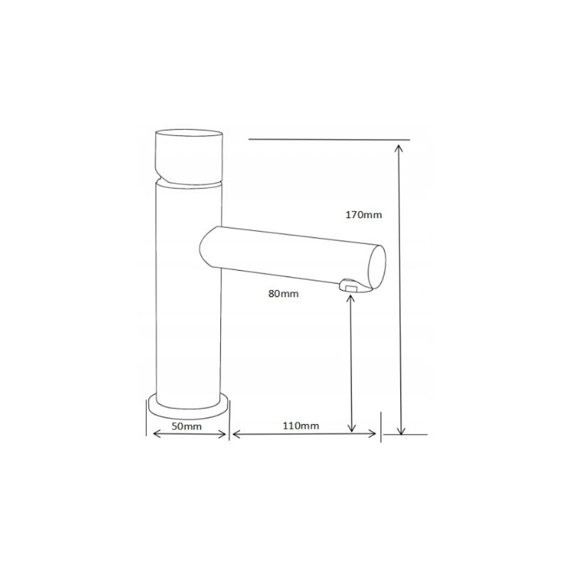Bateria umywalkowa Mexen Elba One czarna 17x11 cm 1 szt.