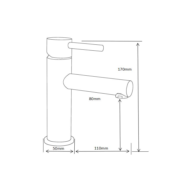 Bateria umywalkowa Mexen Elba złota 17 cm 1 szt.