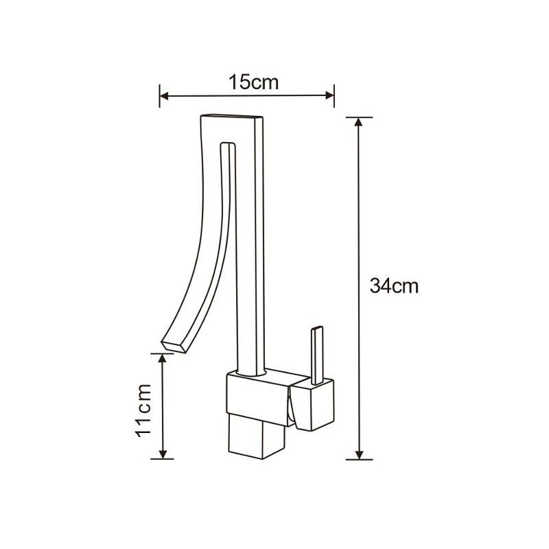Bateria umywalkowa Mexen Elbrus chrom 34 cm 1 szt.