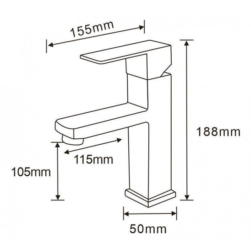 Bateria umywalkowa Mexen Emma czarna 18,8 cm 1 szt.