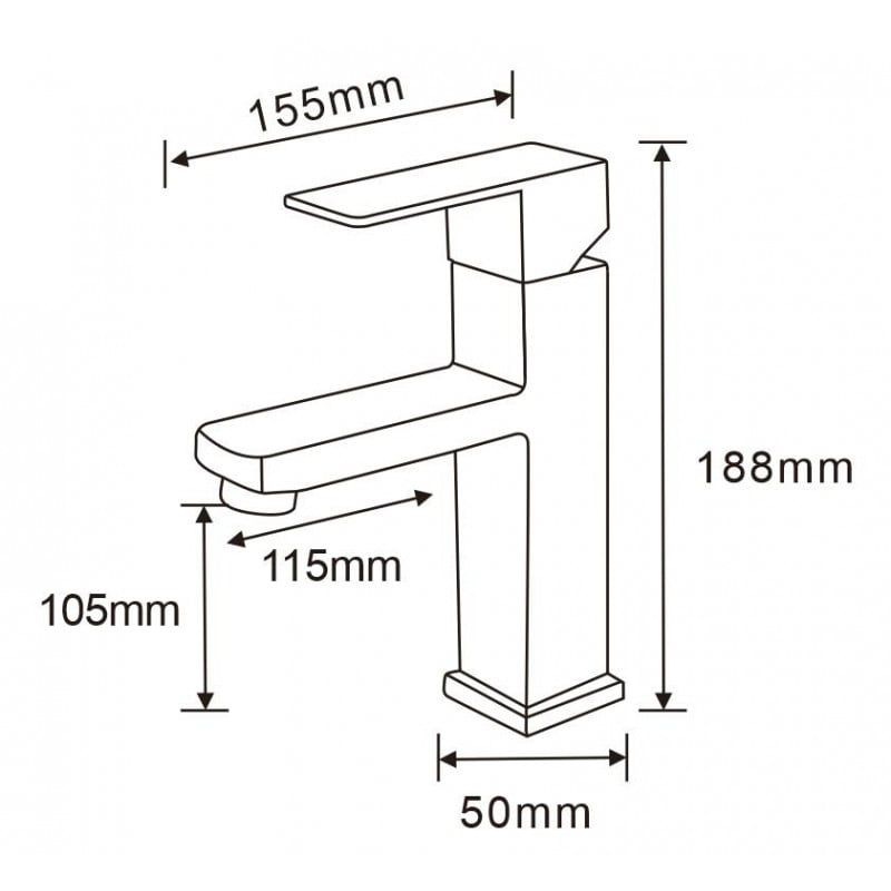 Bateria umywalkowa Mexen Emma Inox 1 szt.