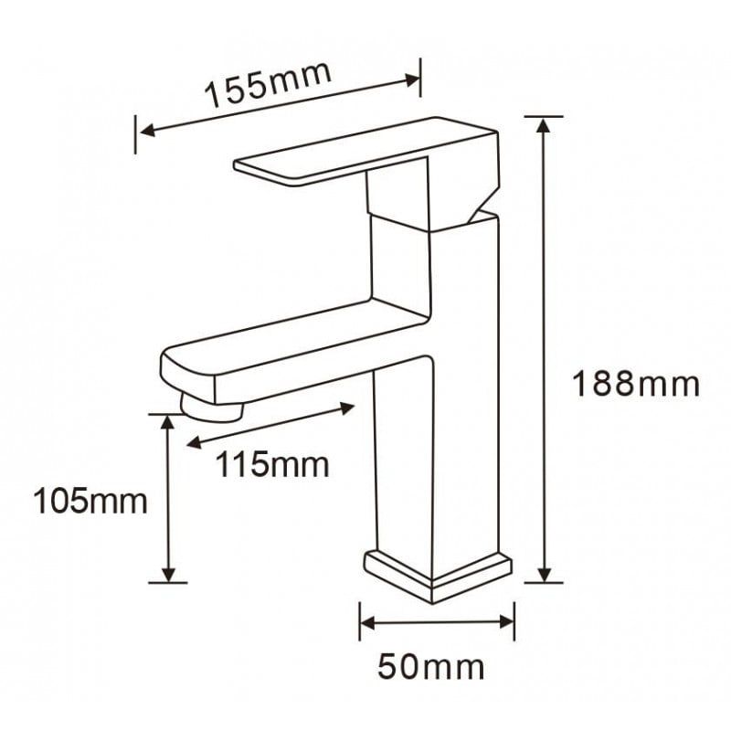 Bateria umywalkowa Mexen Emma złoty szczotkowany 18,8 cm 1 szt.
