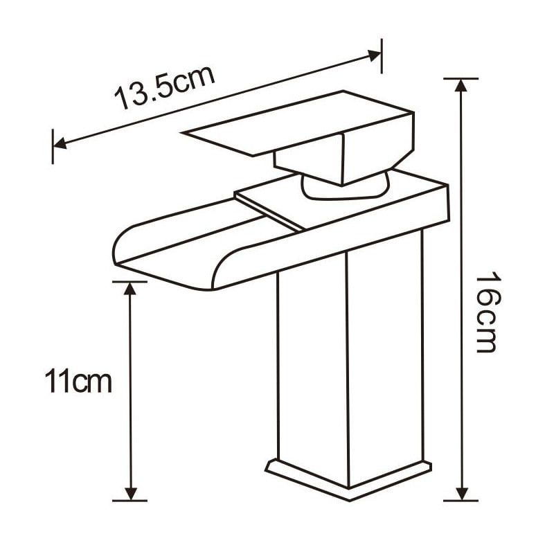 Bateria umywalkowa Mexen Hydra czarna 16x13,5 cm 1 szt.