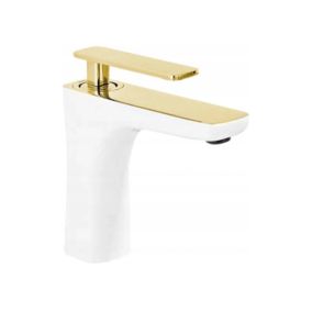 Bateria umywalkowa Mexen Indus biały/złoty 17 cm 1 szt.