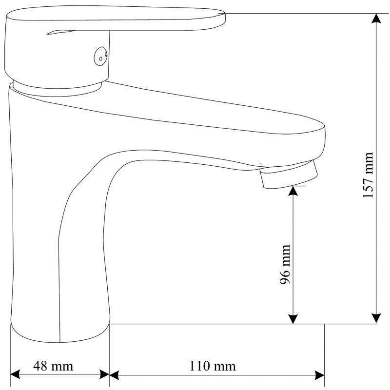 Bateria umywalkowa Mexen Kama czarna 15,7x11 cm 1 szt.