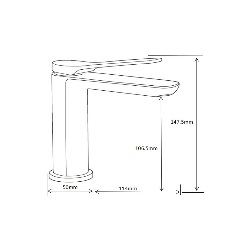 Bateria umywalkowa Mexen Largo chrom 14,7cm 1 szt.