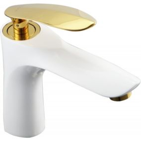 Bateria umywalkowa Mexen Lily biało-złota 17 cm 1 szt.