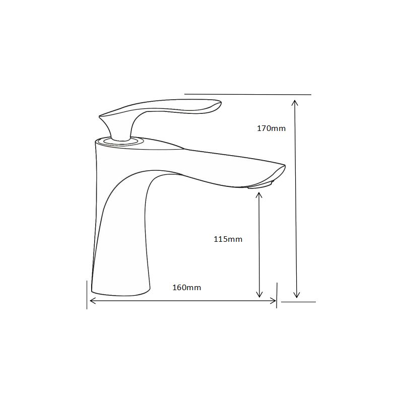 Bateria umywalkowa Mexen Lily czarna 17 cm 1 szt.