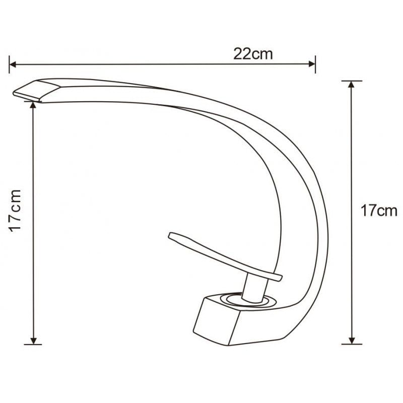Bateria umywalkowa Mexen Lupus czarna 17 cm 1 szt.