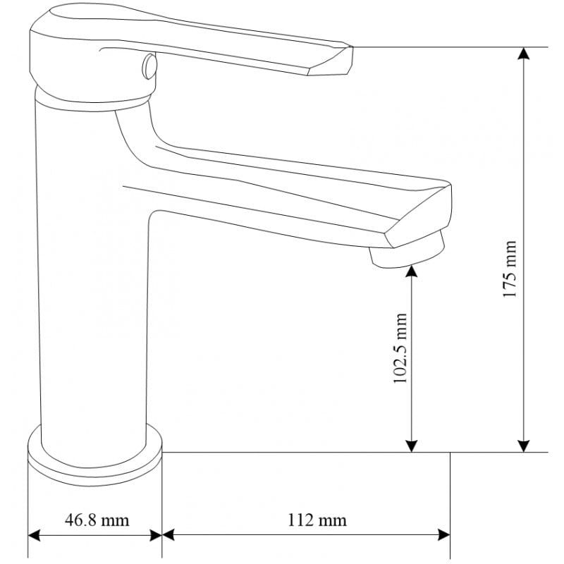 Bateria umywalkowa Mexen Sabre chrom 17,5 cm 1 szt.