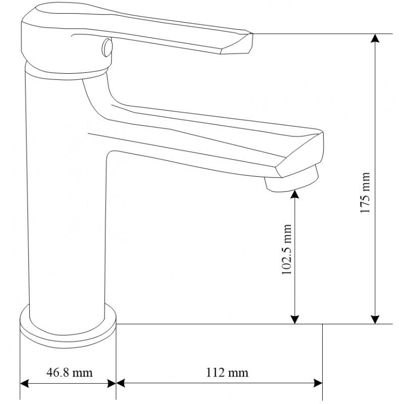 Bateria umywalkowa Mexen Sabre czarna 17,5 cm 1 szt.
