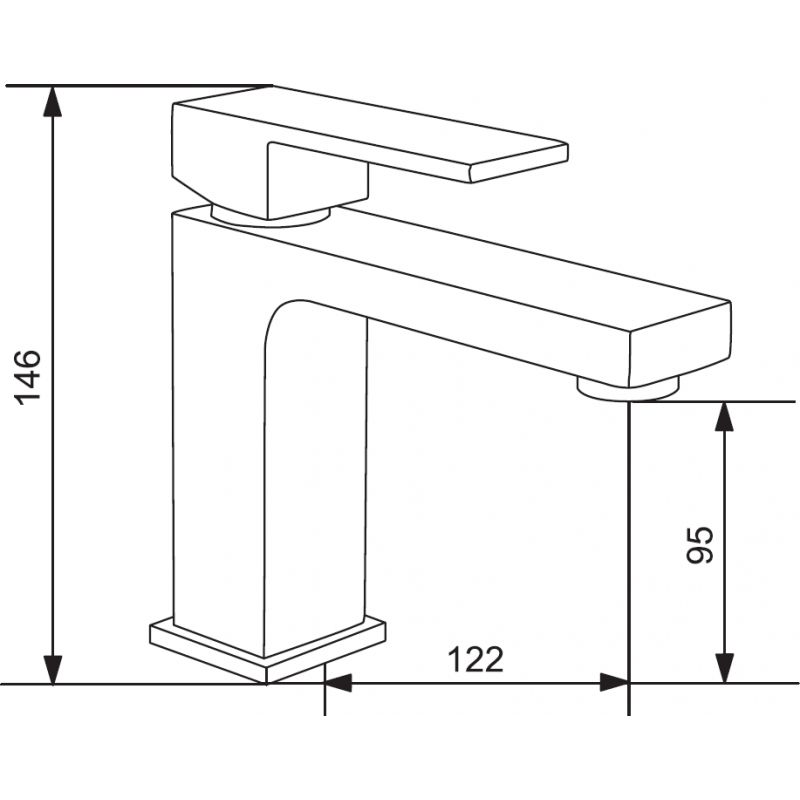 Bateria umywalkowa Mexen Uno chrom 15,6 cm 1 szt.