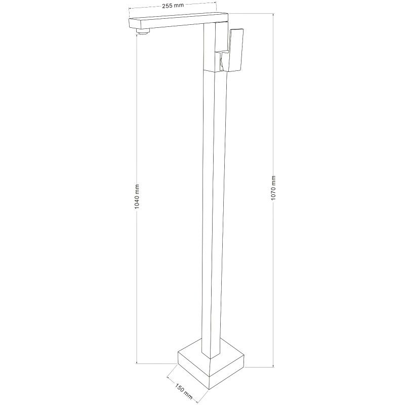 Bateria umywalkowa Mexen Urano chrom 107 cm 1 szt.