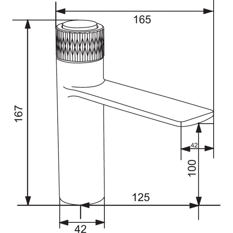 Bateria umywalkowa Mexen Zero+ czarna 16,7 cm 1 szt.