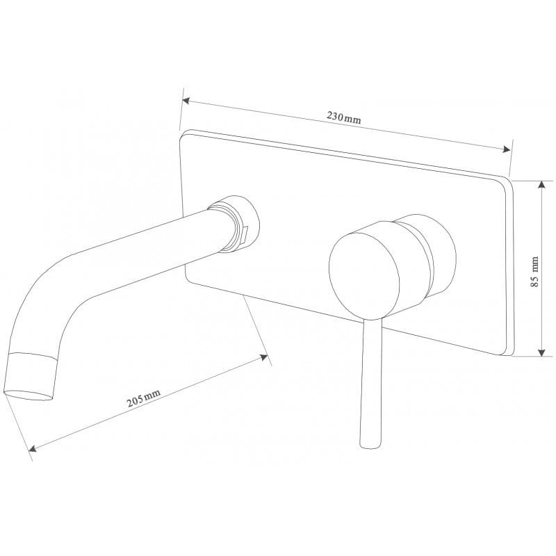 Bateria umywalkowa podtynkowa Mexen Alma chrom 11 cm 1 szt.