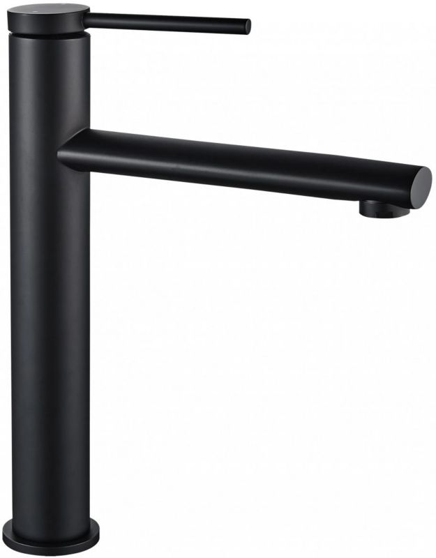 Bateria umywalkowa Rea Oval czarny mat wysoka 27 cm z perlatorem, jednouchwytowa 1 szt.