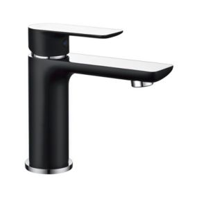 Bateria umywalkowa stojąca Mexen Alfa czarna/chrom 16 cm 1 szt.