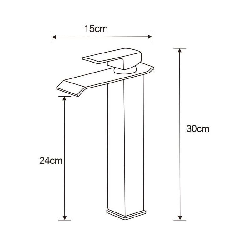Bateria umywalkowa stojąca Mexen Apus chrom 30 cm 1 szt.