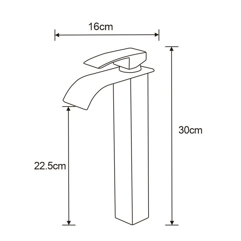 Bateria umywalkowa stojąca Mexen Aries chrom 30 cm 1 szt.