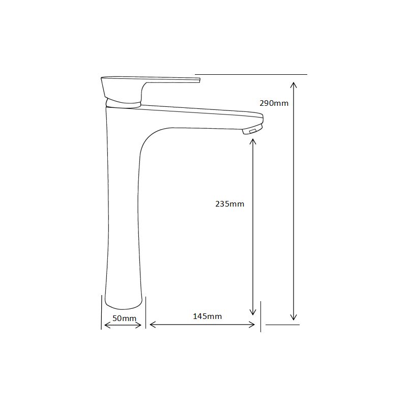 Bateria umywalkowa stojąca Mexen Axel chrom 29 cm 1 szt.