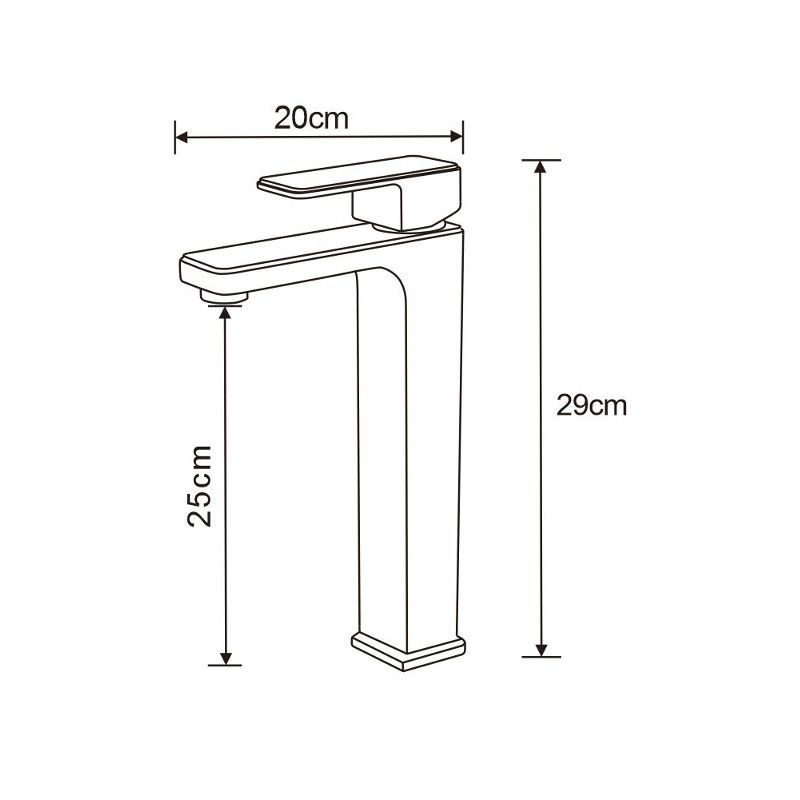 Bateria umywalkowa stojąca Mexen Cetus chrom 29cm 1 szt.