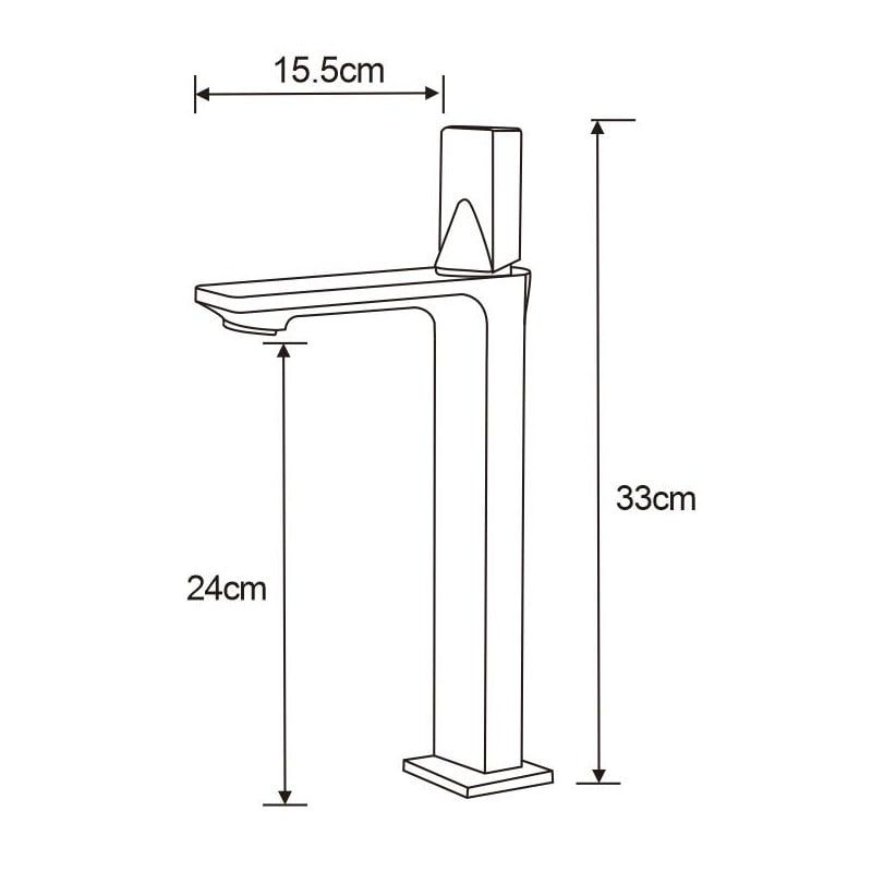 Bateria umywalkowa stojąca Mexen Crux złota 33 cm 1 szt.