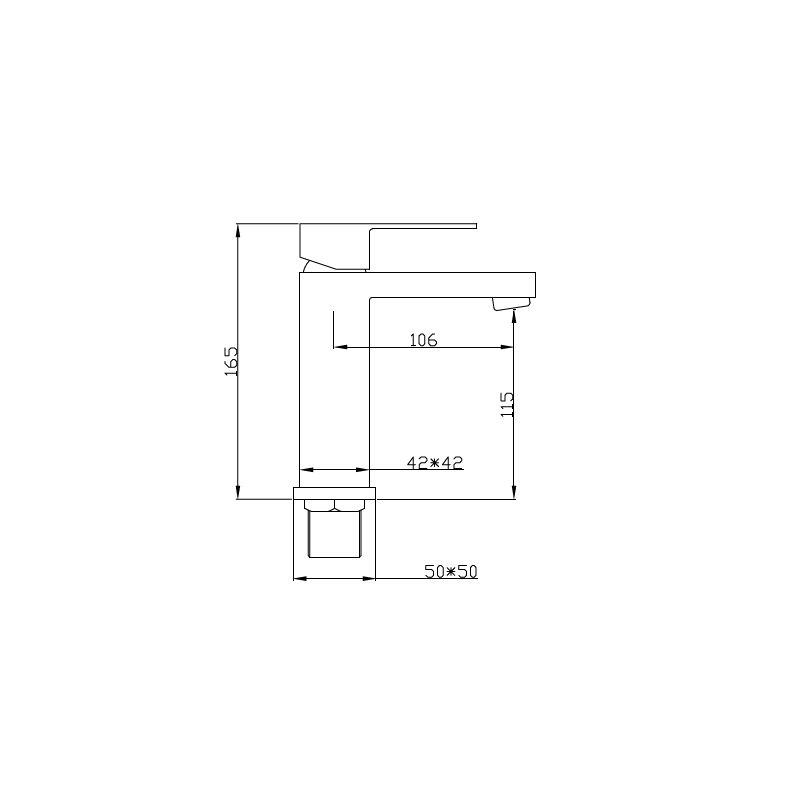 Bateria umywalkowa stojąca Mexen Cube czarna 16,5 cm 1 szt.