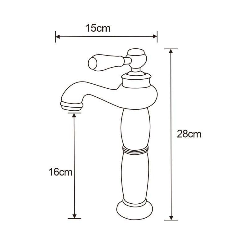 Bateria umywalkowa stojąca Mexen Draco chrom 28 cm 1 szt.