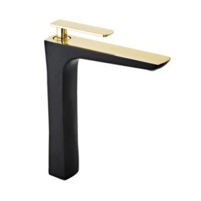 Bateria umywalkowa stojąca Mexen Indus czarno-złota 27 cm 1 szt.