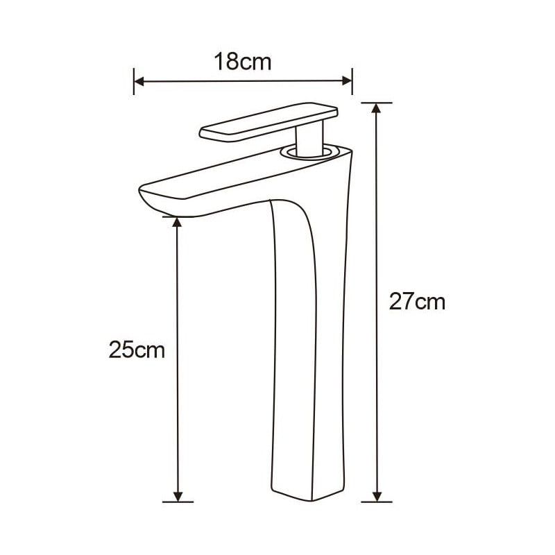 Bateria umywalkowa stojąca Mexen Indus czarno-złota 27 cm 1 szt.