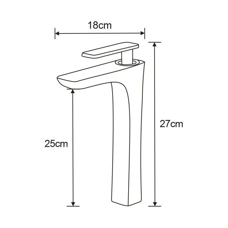Bateria umywalkowa stojąca Mexen Indus złota 27 cm 1 szt.