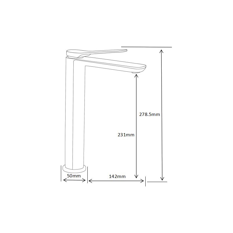 Bateria umywalkowa stojąca Mexen Largo chrom 27,8 cm 1 szt.