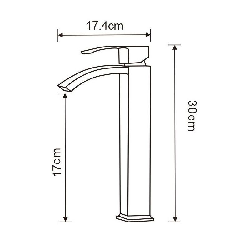 Bateria umywalkowa stojąca Mexen Libra chrom 30 cm 1 szt.