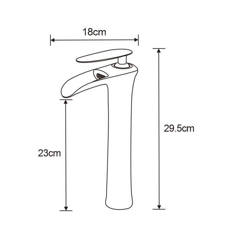 Bateria umywalkowa stojąca Mexen Lyra chrom 29,5 cm 1 szt.