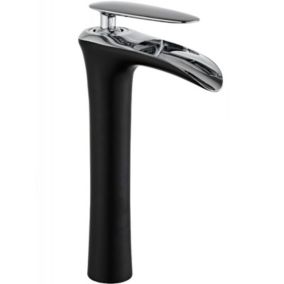 Bateria umywalkowa stojąca Mexen Lyra czarny/chrom 29,5 cm 1 szt.