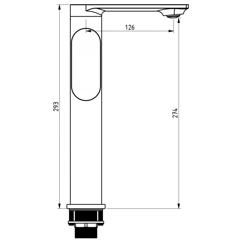 Bateria umywalkowa stojąca Mexen Milo chrom 29,3 cm 1 szt.