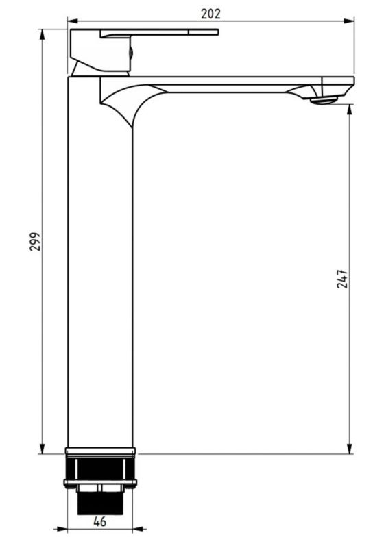 Bateria umywalkowa stojąca Mexen Milo chrom 29,9 cm 1 szt.