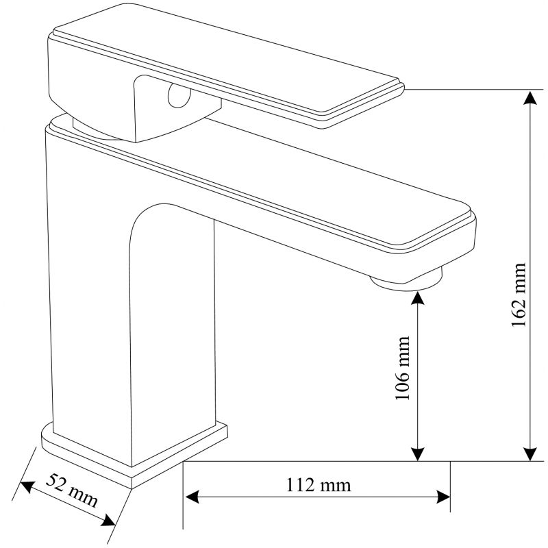 Bateria umywalkowa stojąca Mexen Mino czarna 16,2 cm 1 szt.