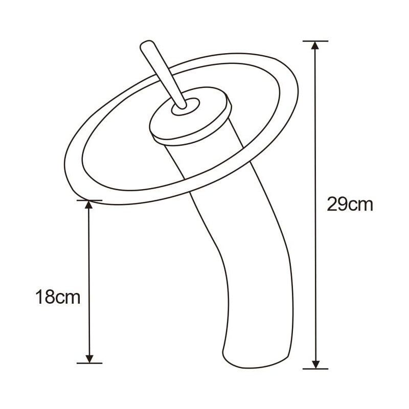 Bateria umywalkowa stojąca Mexen Niagara chrom 29 cm 1 szt.
