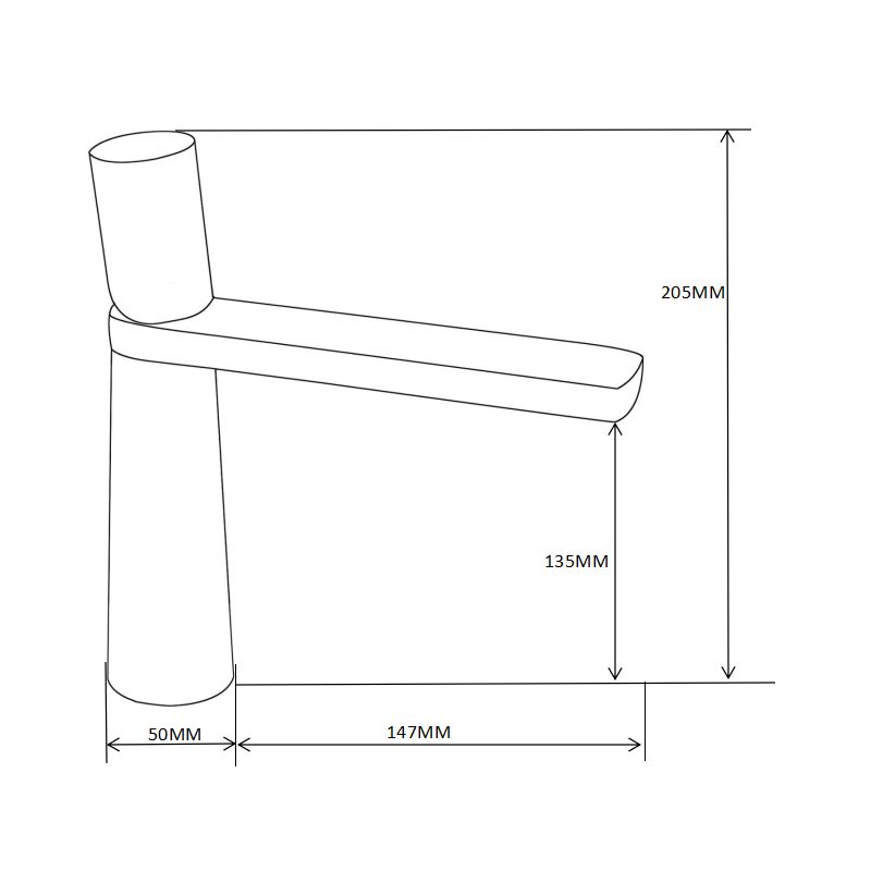 Bateria umywalkowa stojąca Mexen Nox czarny 20,5x14,7 cm 1 szt.