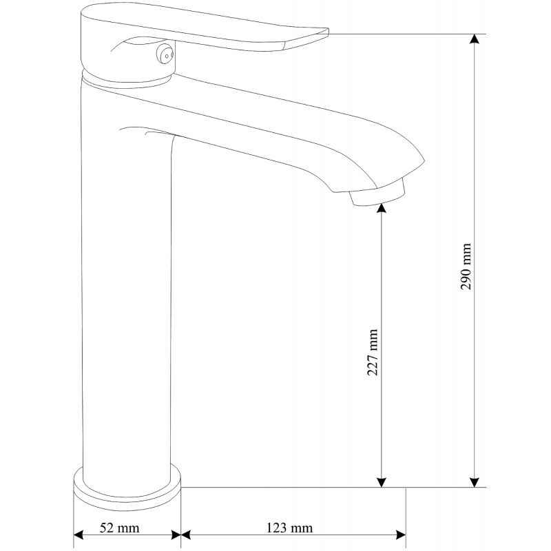 Bateria umywalkowa stojąca Mexen Pecos czarna 29 cm 1 szt.