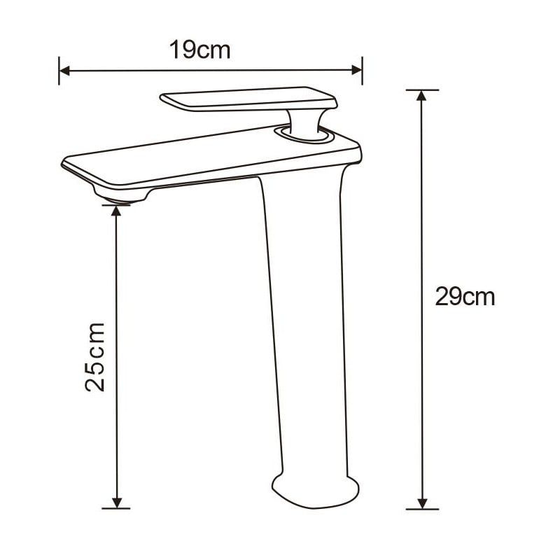 Bateria umywalkowa stojąca Mexen Purus czarna/złota 29 cm 1 szt.