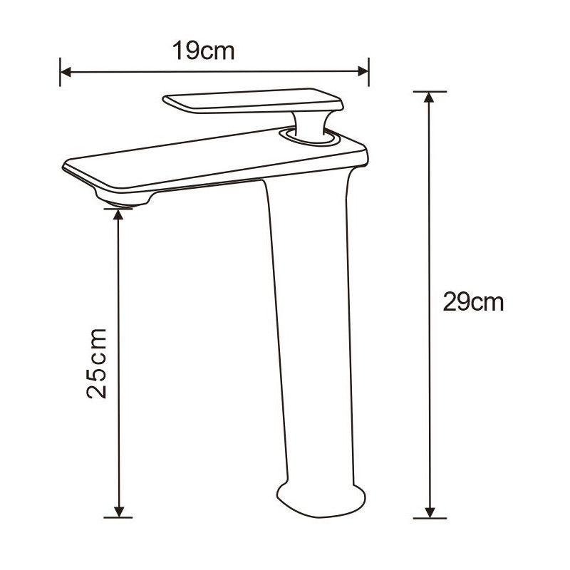 Bateria umywalkowa stojąca Mexen Purus czarny/różowe złoto 29 cm 1 szt.