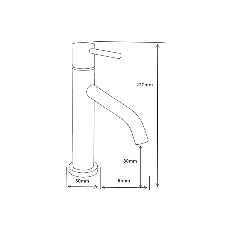 Bateria umywalkowa stojąca Mexen Rumba grafit 22x9 cm 1 szt.