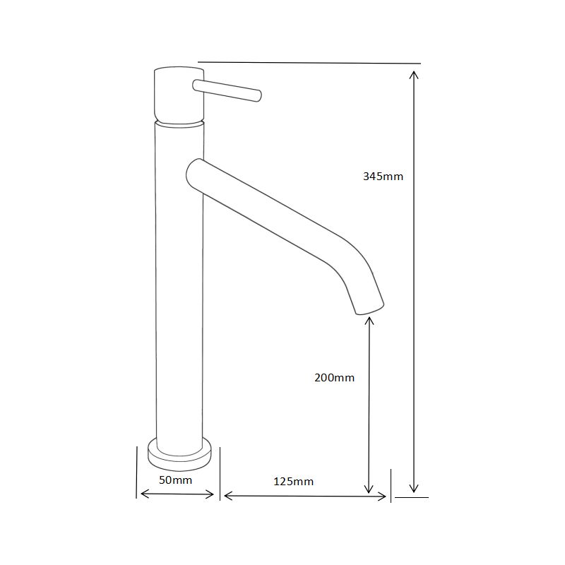 Bateria umywalkowa stojąca Mexen Rumba grafit 34,5 cm 1 szt.