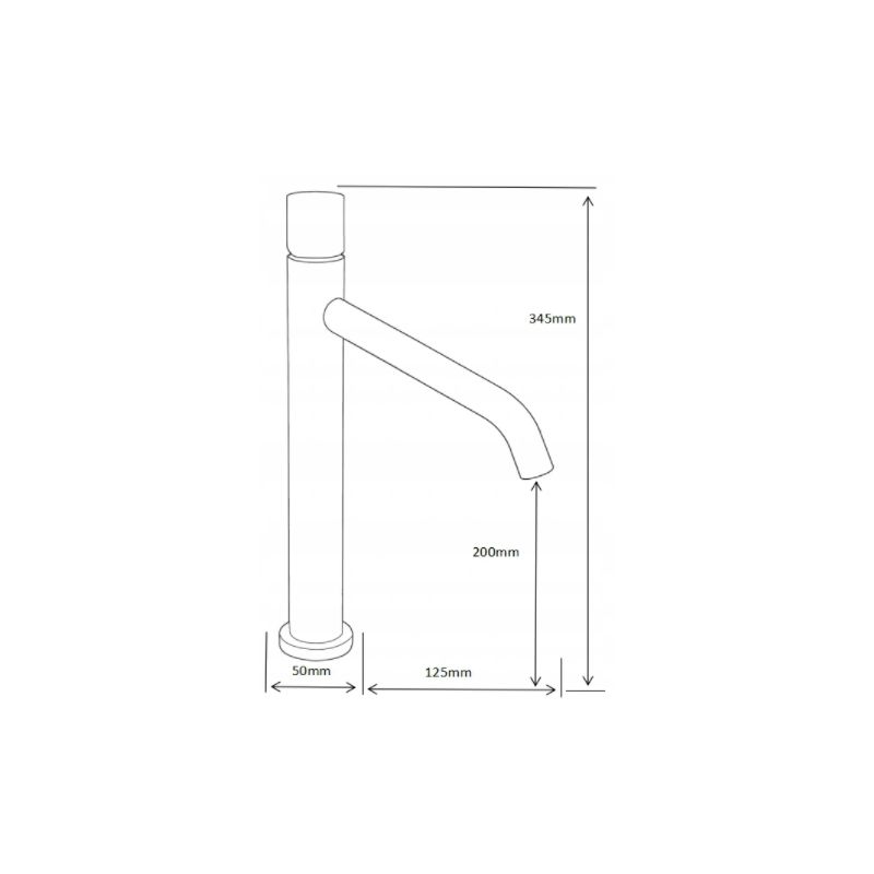 Bateria umywalkowa stojąca Mexen Rumba One biały/złoty 34,5 cm 1 szt.