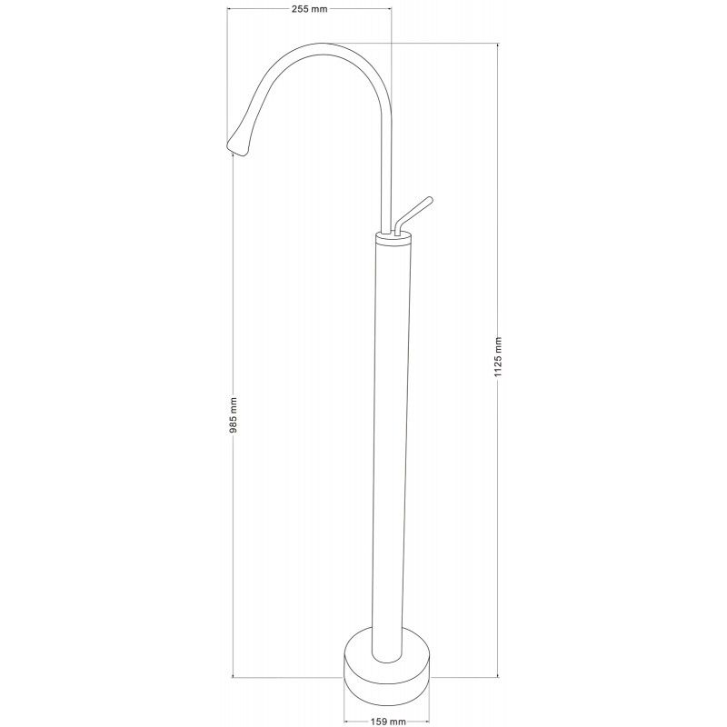 Bateria umywalkowa wolnostojąca Mexen Dorado czarna 112,5 cm 1 szt.